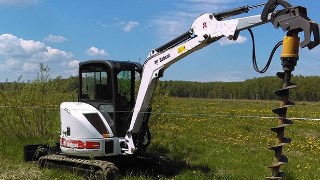 Аренда экскаватора погрузчика с ямобуром в Фурманов цена от 1577 руб